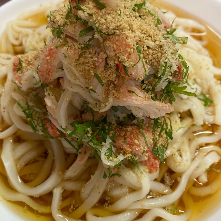 カニカマと大葉のさっぱりうどん レシピ 作り方 By Narumiya93 楽天レシピ